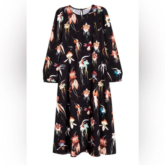 H&M Orchid Floral Dress Size 8 - Picture 2 of 13